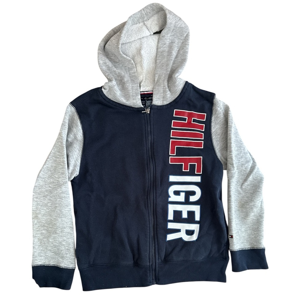 Tommy Hilfiger Kids Hoodie in Navy and Gray